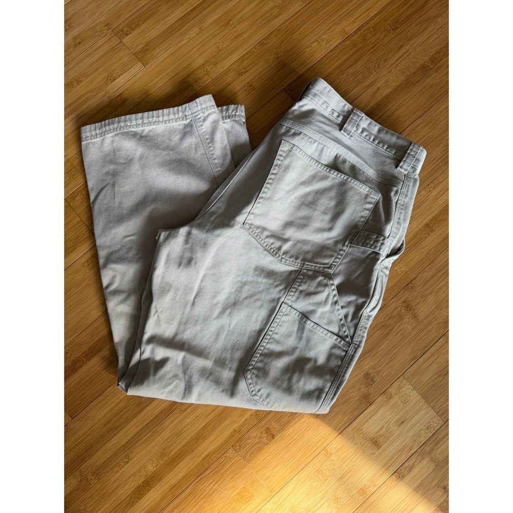Duluth Trading Co Carpenter Pants Mens 36x30 Gray Utility Workwear Relaxed Fit